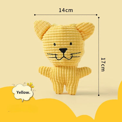 Plush Squeaky Dog Toy – Bite-Resistant Animal Chew Toy for Dogs