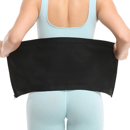 Waist Trimmer Sauna Belt – Zipper Sweat Band for Slimming