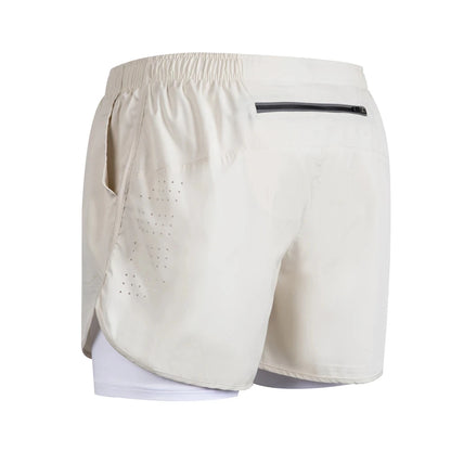 Men's Reflective Running Shorts – 2-in-1 Quick Dry Training Shorts