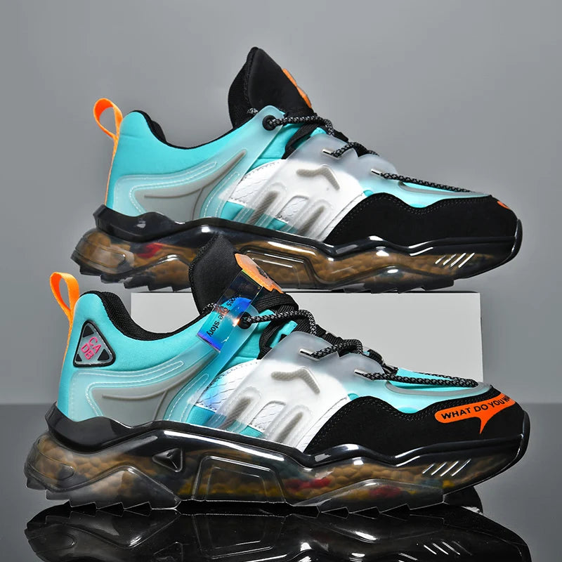 Men's Chunky Sneakers – Air Cushion Sole, Breathable Casual Running Shoes