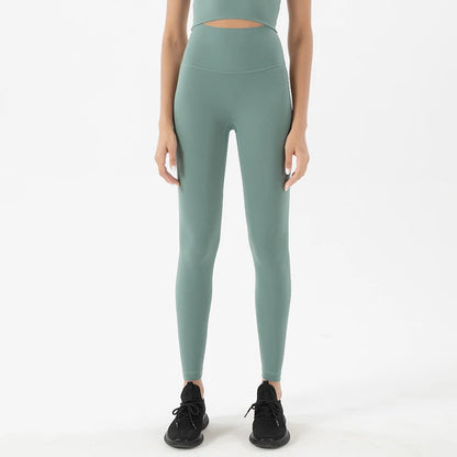 Women's Nylon Yoga Pants – Gym Leggings with Elastic Waist