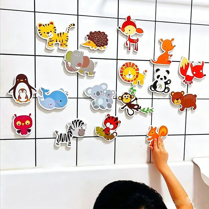 Kids Bath Toys Soft EVA Foam Floating Wall Stickers