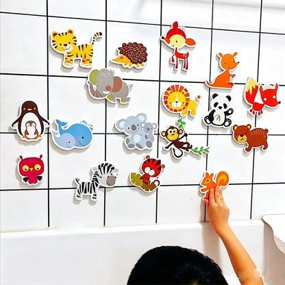 Kids Bath Toys Soft EVA Foam Floating Wall Stickers