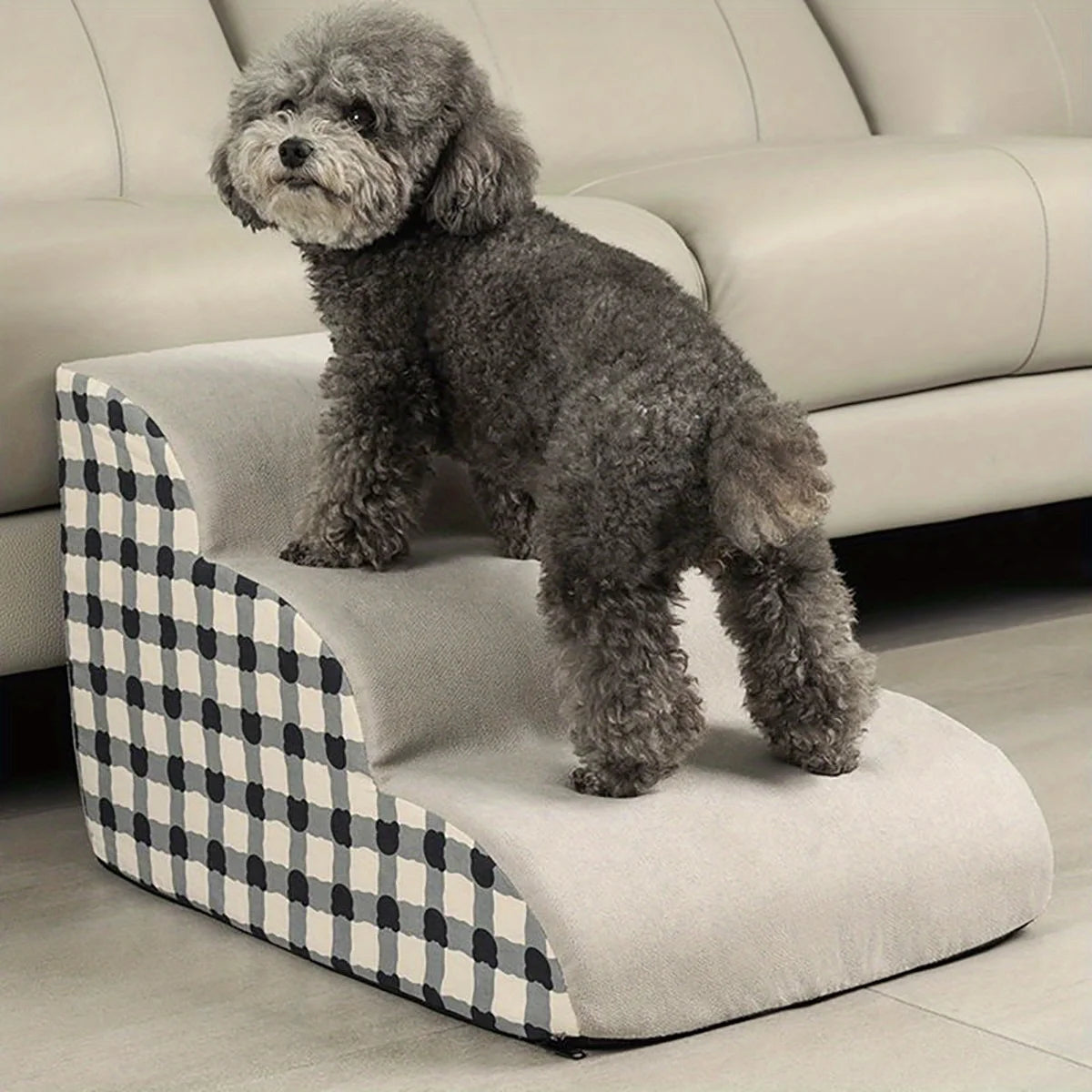 Non-Slip Pet Stairs for Dogs & Cats – 2, 3 & 4 Step Foam Ramp