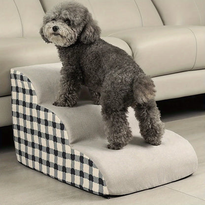 Non-Slip Pet Stairs for Dogs & Cats – 2, 3 & 4 Step Foam Ramp