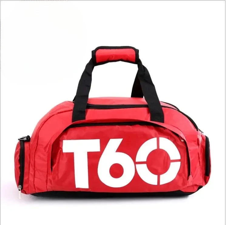 T60 Gym Duffel Bag with Shoe Compartment – Large Capacity Sports Bag for Men & Women