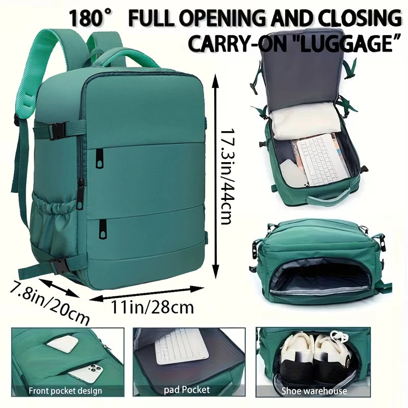 Multi-Pocket Lightweight Backpack with Adjustable Straps