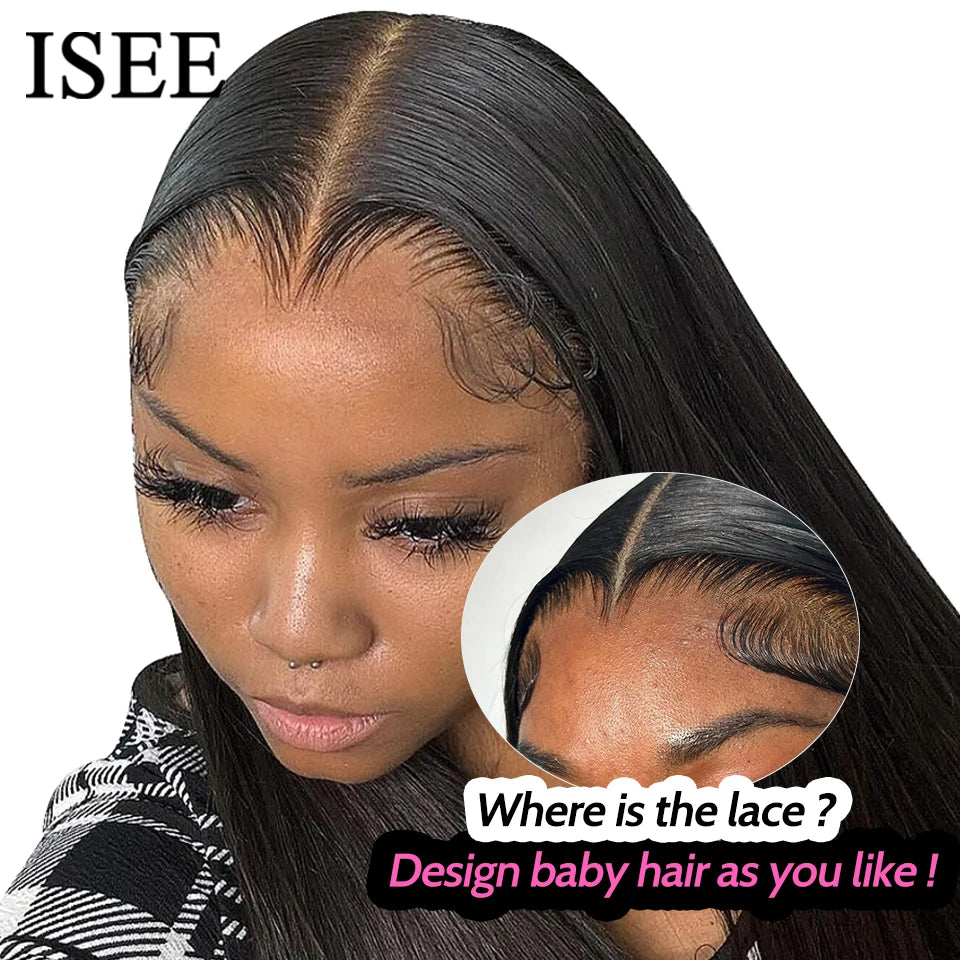 7x5 HD Lace Glueless Wig Straight Human Hair Pre-Cut Pre-Plucked 180% Density