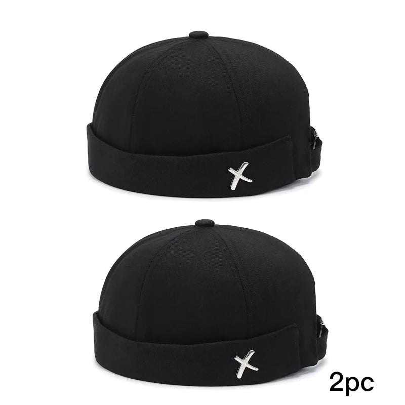 Docker Brimless Beanie Hat – Korean Streetwear Rolled Cap for Men & Women