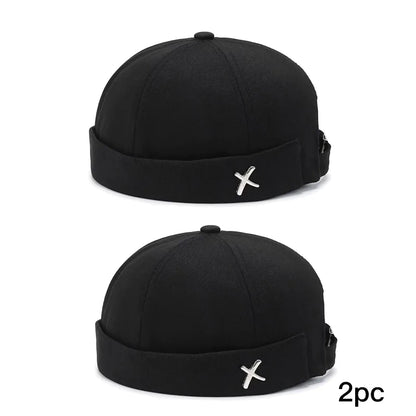 Docker Brimless Beanie Hat – Korean Streetwear Rolled Cap for Men & Women