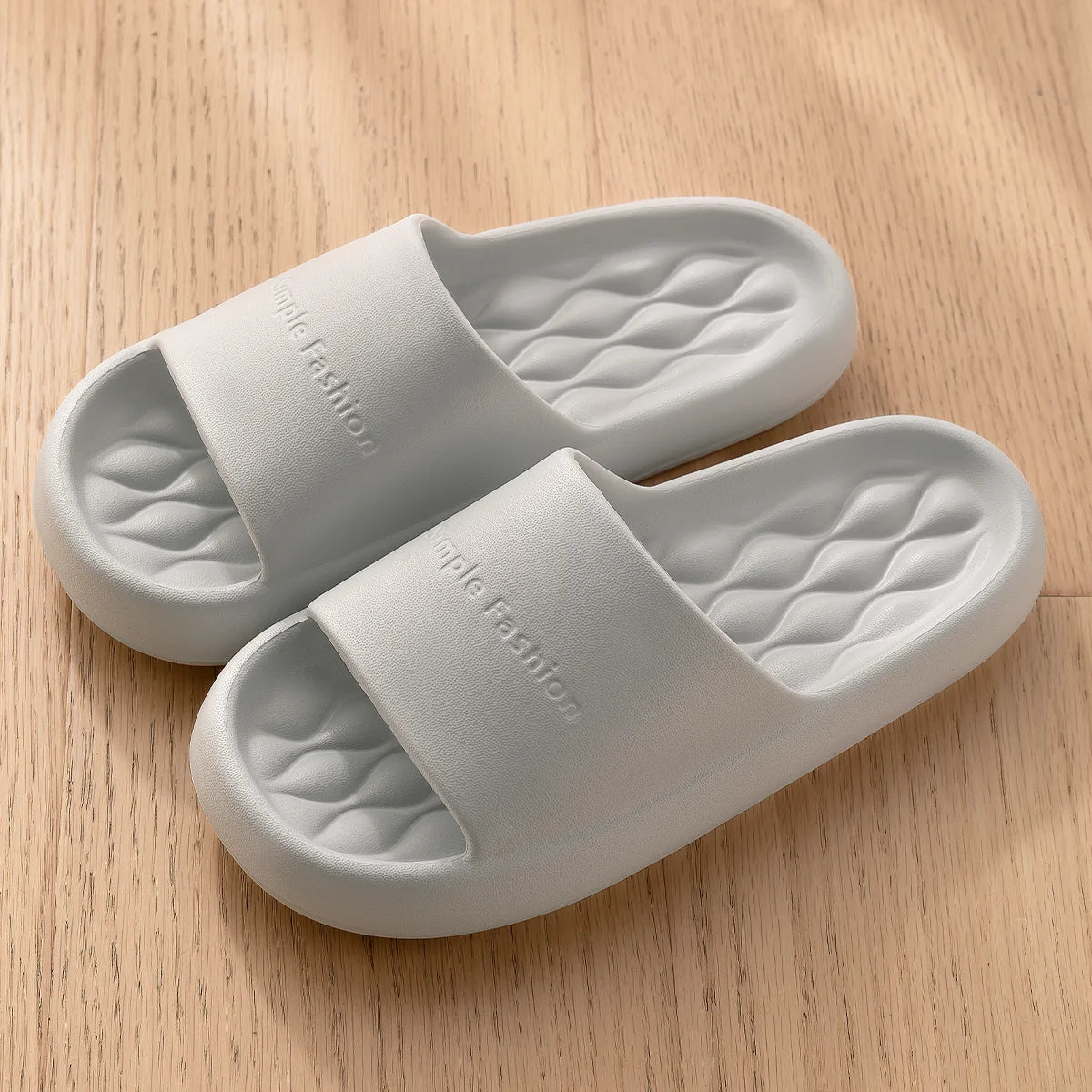 Men Trend Summer Slippers Soft Non-Slip Sole Cloud Sandals Home Beach Indoor Outdoor - Soft
