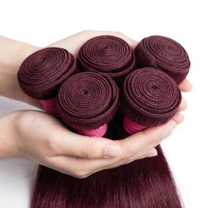 99j Burgundy Body Wave Bundles Human Hair Brazilian 16a Unprocessed 30 40 Inch Virgin Weave Raw