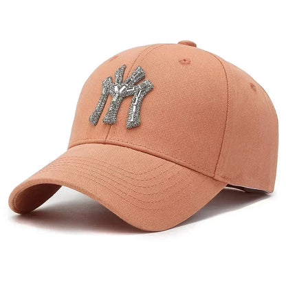 Rhinestone Baseball Cap – Women's Casual Adjustable Hat