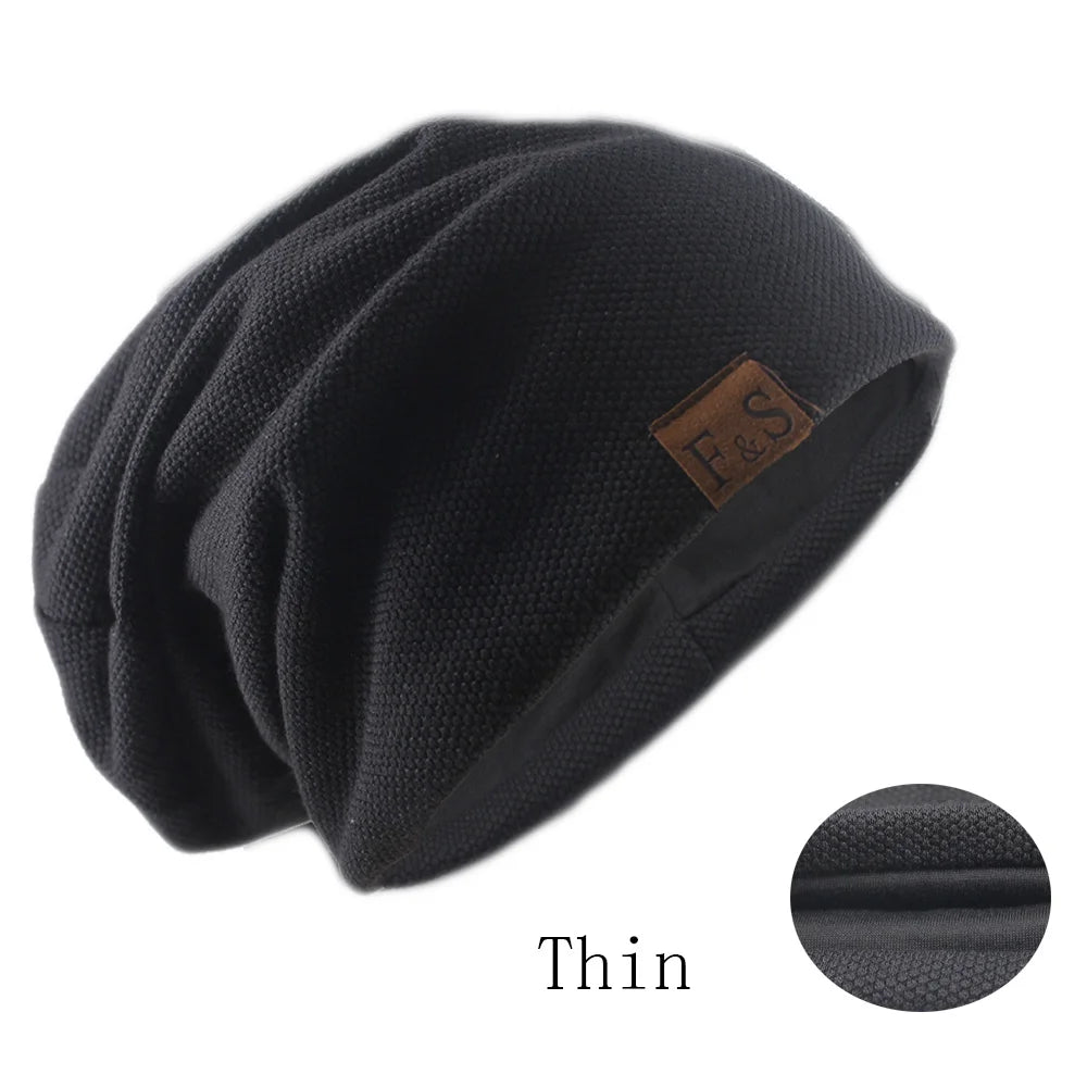 Knit Beanie Hat – Unisex Slouchy Skullcap for Men & Women