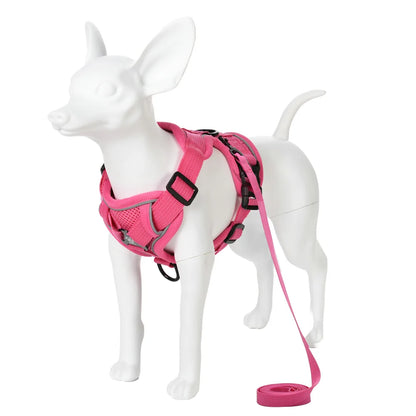Dog Harness & Leash Set – Adjustable Reflective Vest for Small & Medium Pets