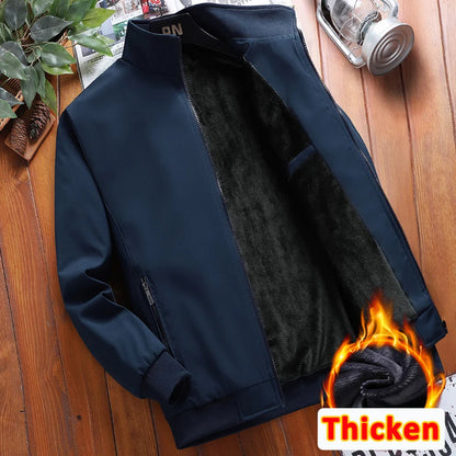 Men's Fleece-Lined Lapel Jacket – Warm Business Casual Coat