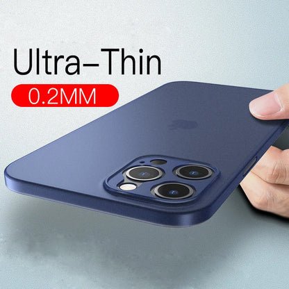 Iphone 11 12 13 14 15 16 17 Air Plus Pro Max Mini X Xr Xsmax 0 2mm Thickness Slim Cover Cases Ultra