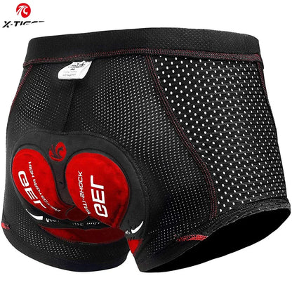 X-Tiger Men's 5D Gel Pad Cycling Underwear Shorts – MTB Road Bike