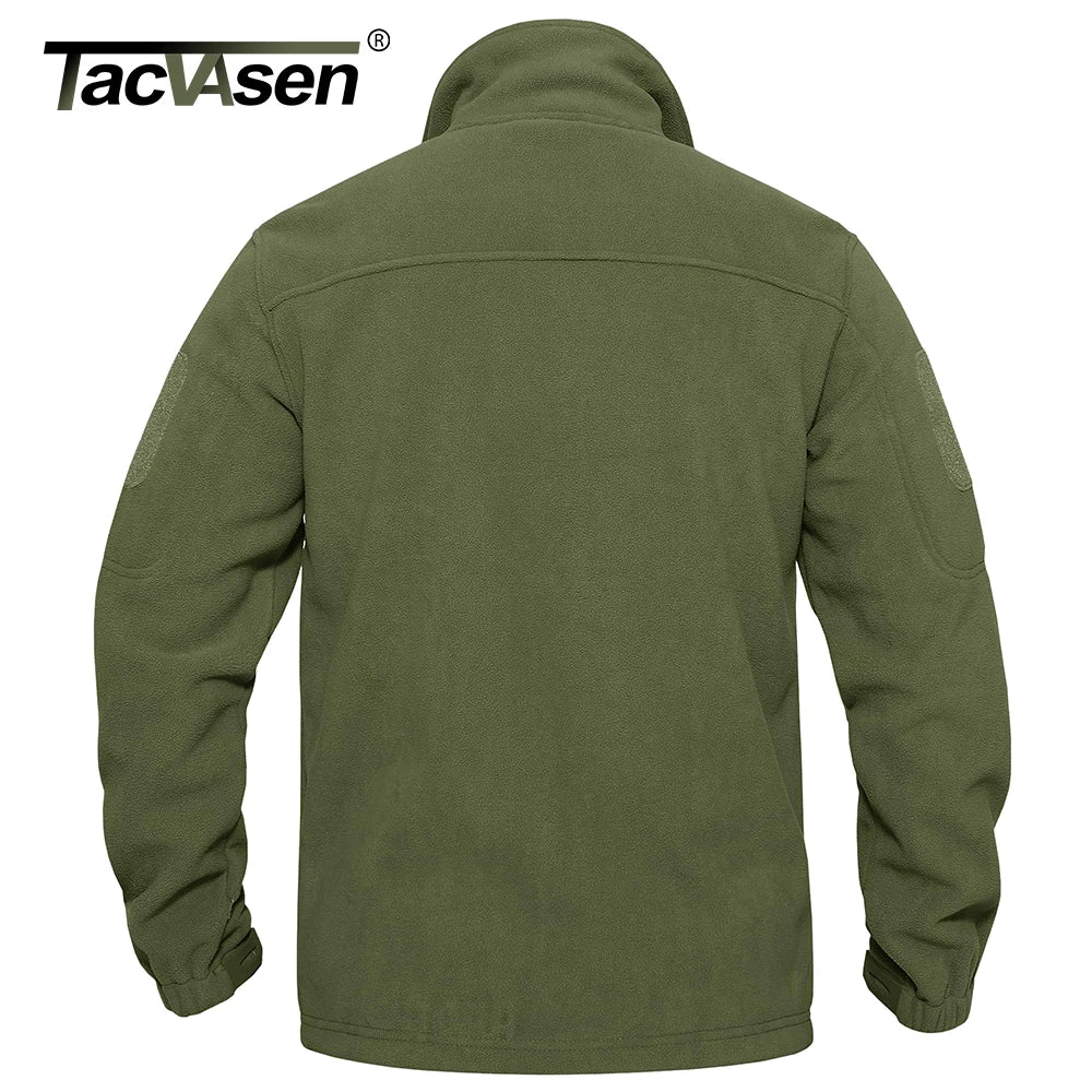 Men's Fleece Jacket – Full Zip Tactical Windproof Coat