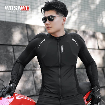 Men's Lightweight Motorcycle Riding Jacket with Armor Protection
