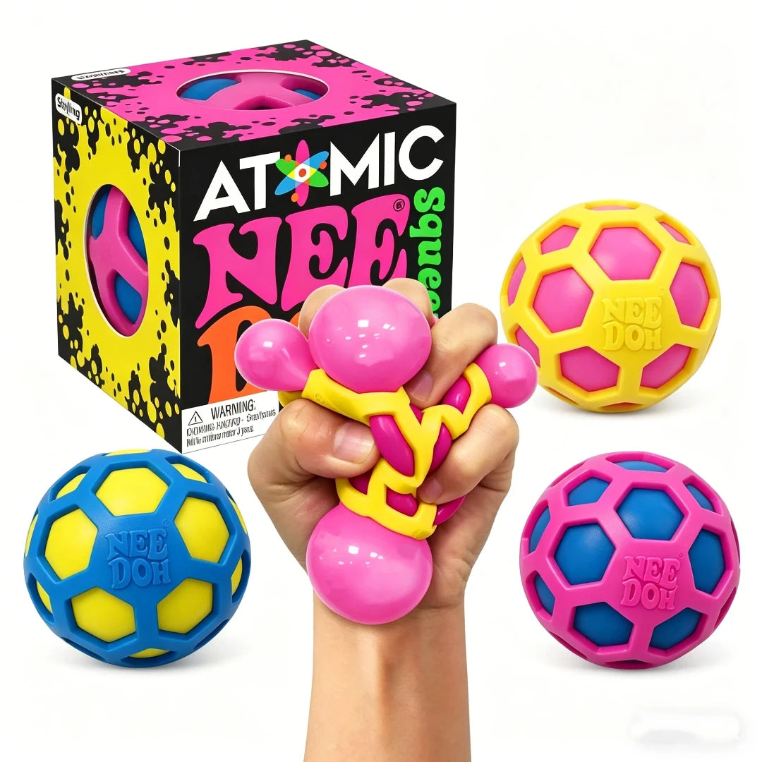 Needoh Atomic Stress Ball – Squishy Fidget Toy for Adults & Kids