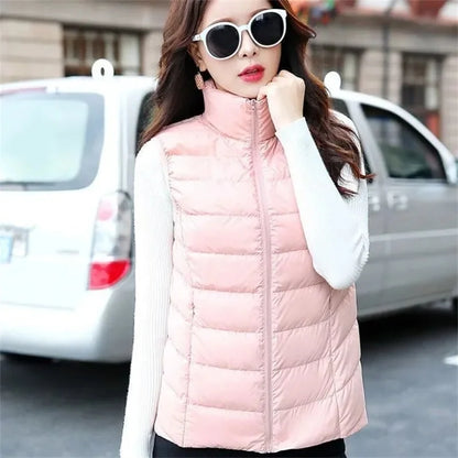 Women's Lightweight Puffer Vest – Sleeveless Down Waistcoat