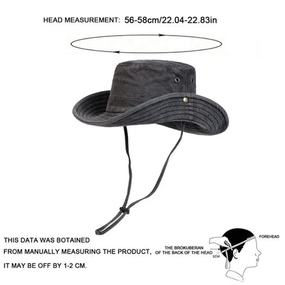 Cotton Outdoor Sun Hat – Wide Brim Bucket Hat for Men & Women