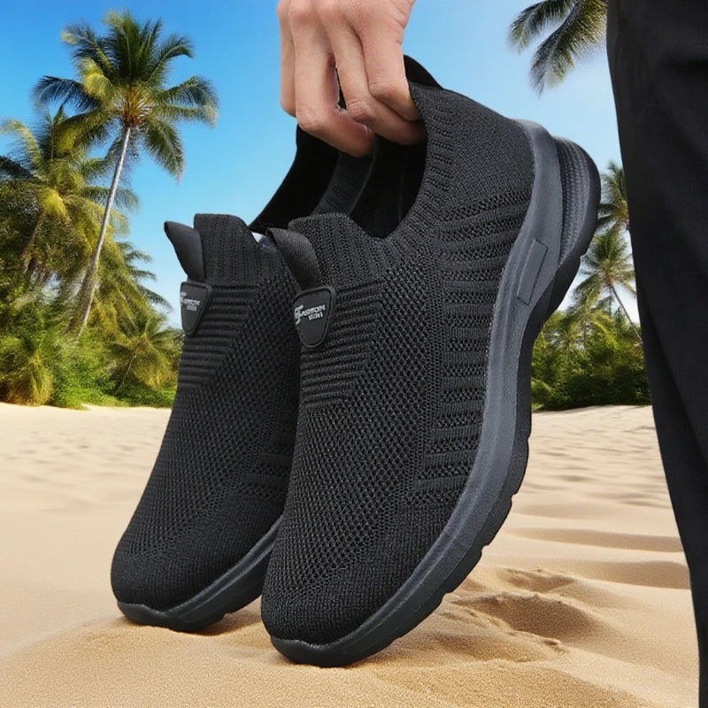 Men's Slip-On Mesh Sneakers – Lightweight Breathable Walking Shoes