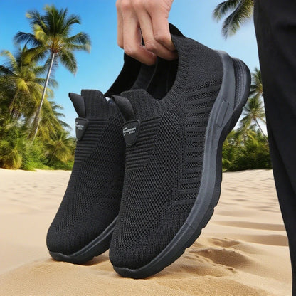 Men's Slip-On Mesh Sneakers – Lightweight Breathable Walking Shoes