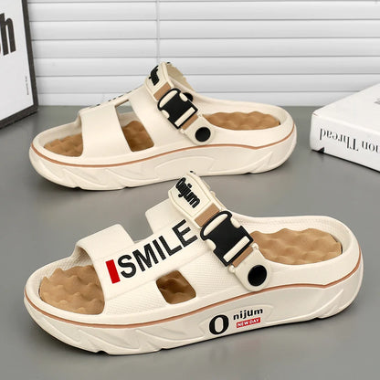 Summer Men S Massage Slippers Indoor Outdoor Sandals Beach Comfortable Soft Slides Clogs Casual