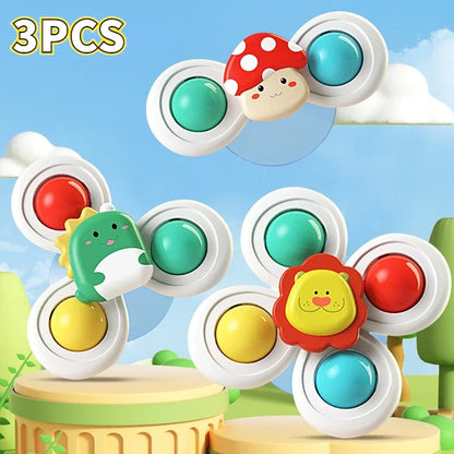 Suction Cup Spinner Toys for Baby Bath (3-Pack)