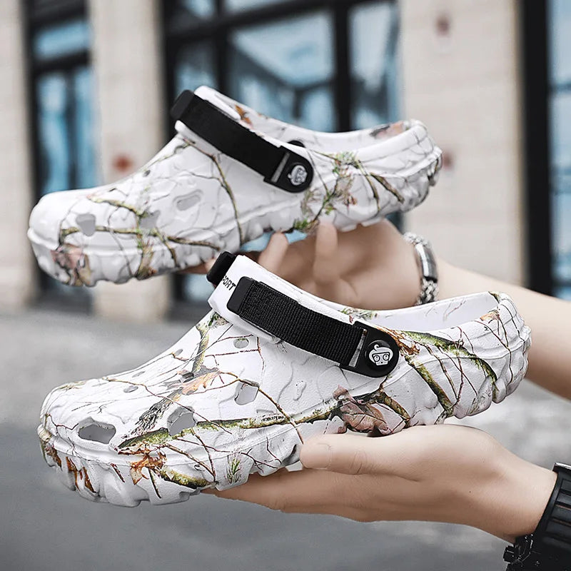 Men's Camo Clogs – Lightweight Non-Slip Garden Sandals