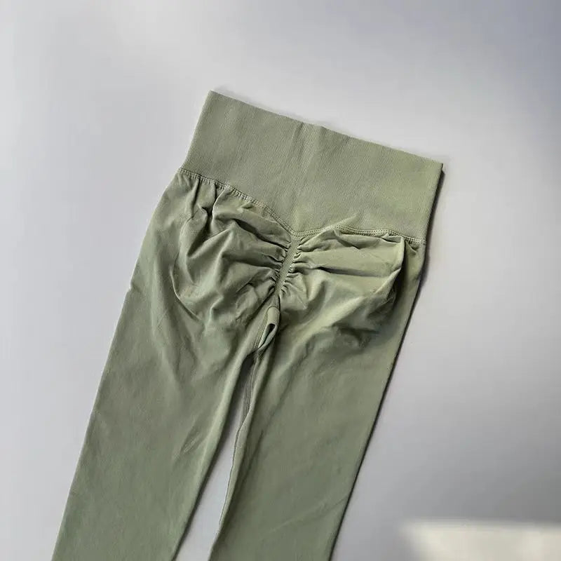 Seamless High-Waist Yoga Leggings – Scrunch Butt Lift Pants for Women