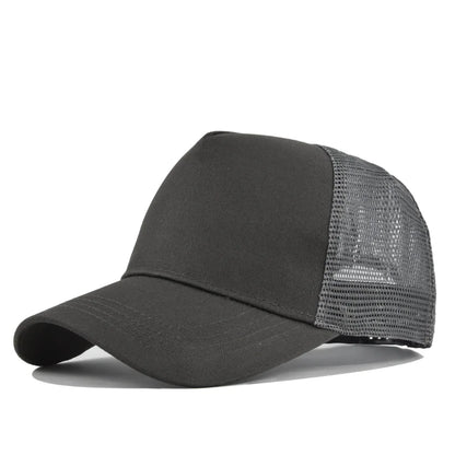 Custom Logo 5-Panel Mesh Trucker Baseball Cap – Men & Women