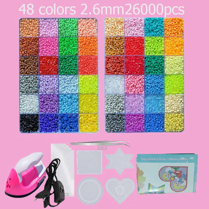 Hama Beads Kit – Fuse Bead Set with Pegboards & Iron