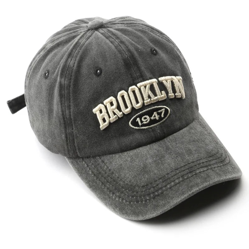 Brooklyn 1947 Embroidery Baseball Cap – Unisex Adjustable Cotton Hat