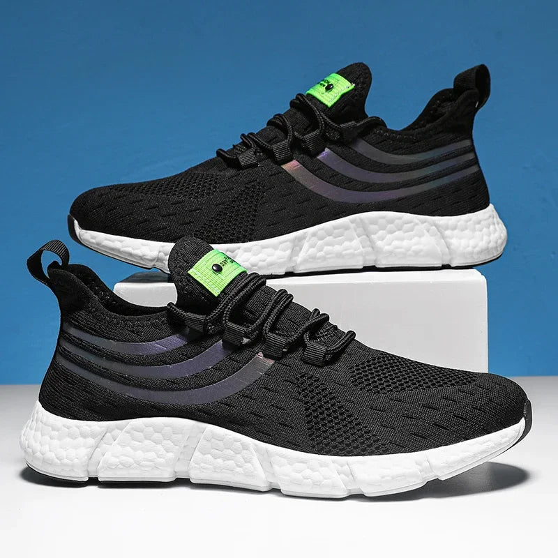 Men's Lightweight Knit Sneakers – Breathable Anti-Slip Running Shoes
