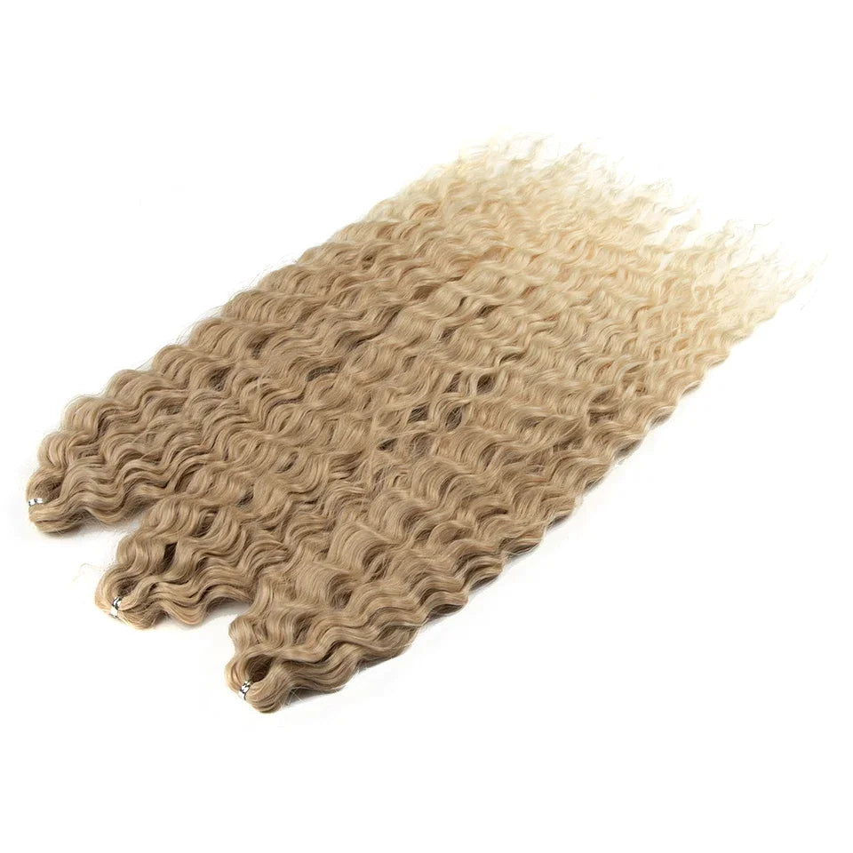 Idol 300g 22 Inch Ariel Curl Hair Water Wave Twist Crochet Synthetic Ombre Rainbow Color Braiding