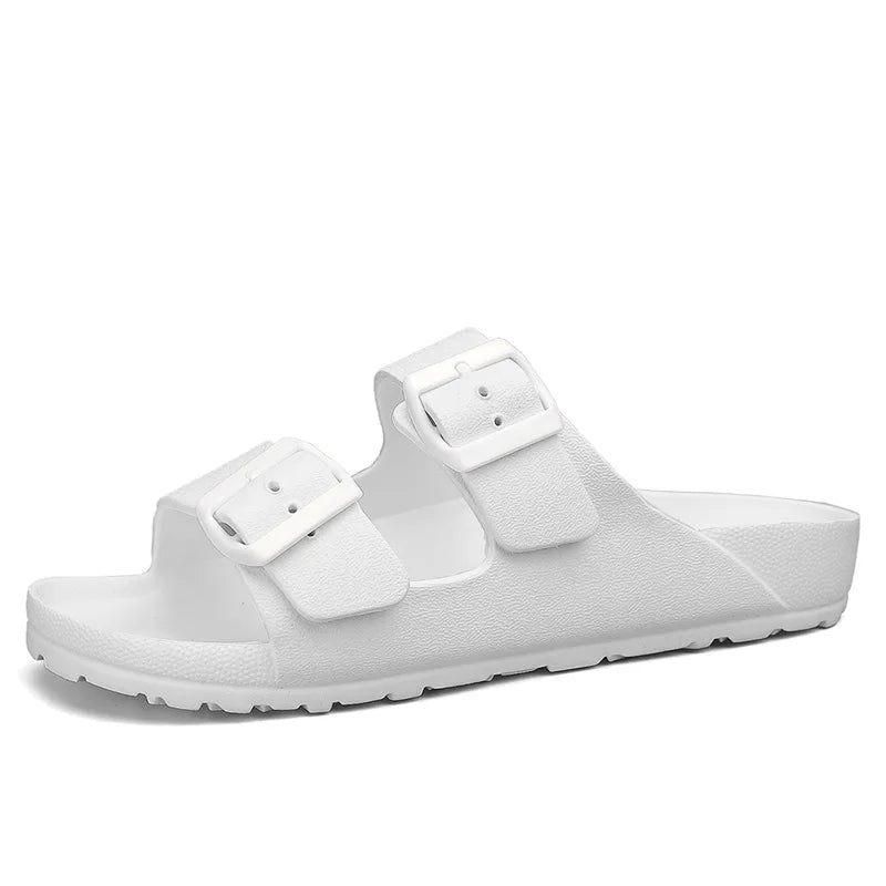 Summer Adjustable Soft Slides Slippers Men Flat Eva Lightweight Anti Slip Size 34-47 48 49