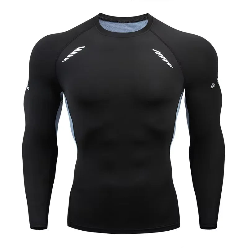 Men's Compression Long Sleeve Shirt | Quick-Dry Gym Training Top