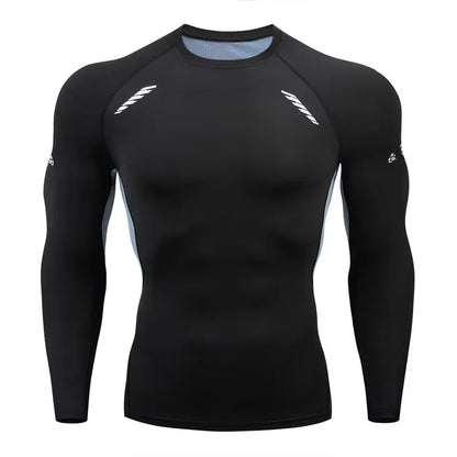 Men's Compression Long Sleeve Shirt | Quick-Dry Gym Training Top