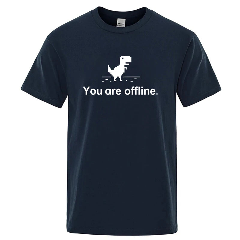 Funny Dinosaur Graphic T Shirt Cotton Blend Casual Tee