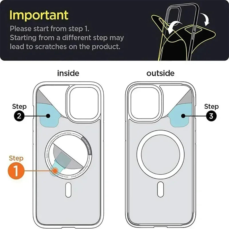 Original Magnetic Clear Case Iphone 17 Air 16 15 14 13 12 11 Pro Max Mini Funda Magsafe Silicone
