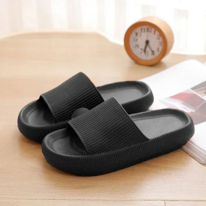 Cloud Slides – Thick 4cm EVA Sole Indoor & Beach Slippers