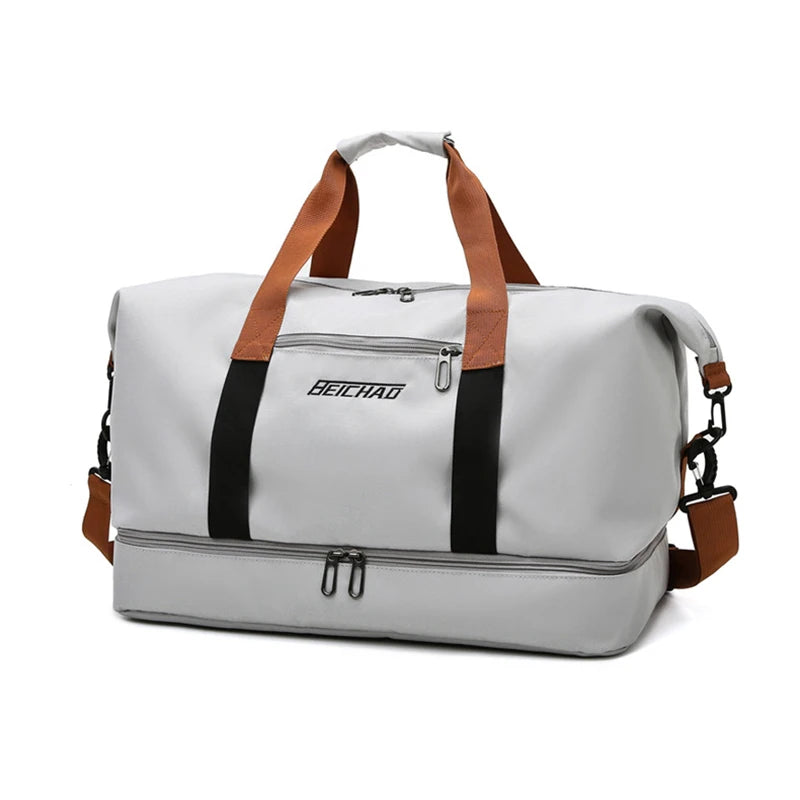 Expandable Travel Duffle Bag with Shoe Compartment – Women's Weekend Overnight Bag