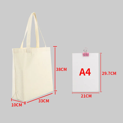 Canvas Tote Bag – Large Capacity Eco-Friendly Reusable Cotton Shoulder Bag