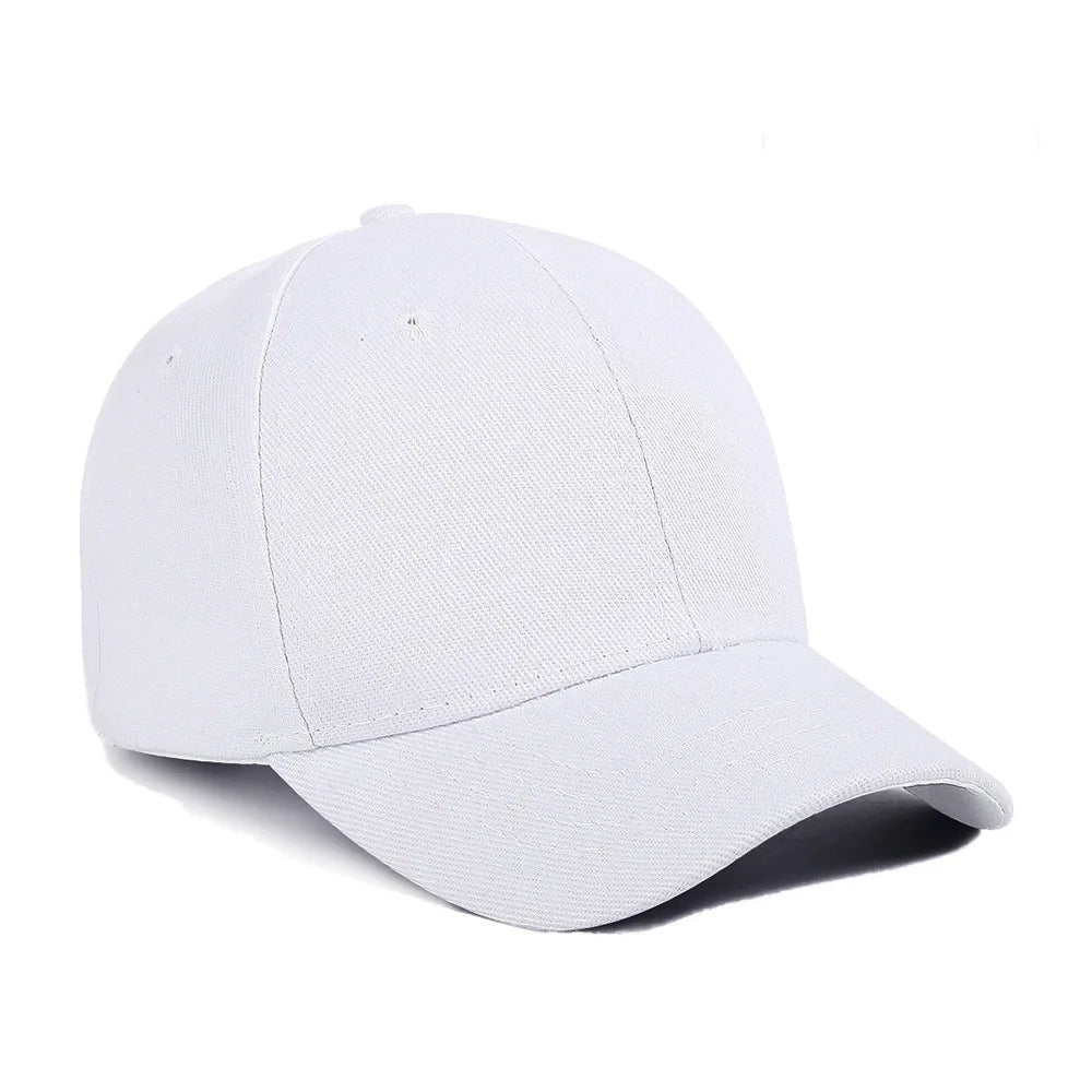 Plain Baseball Cap – Unisex Adjustable Snapback Hat