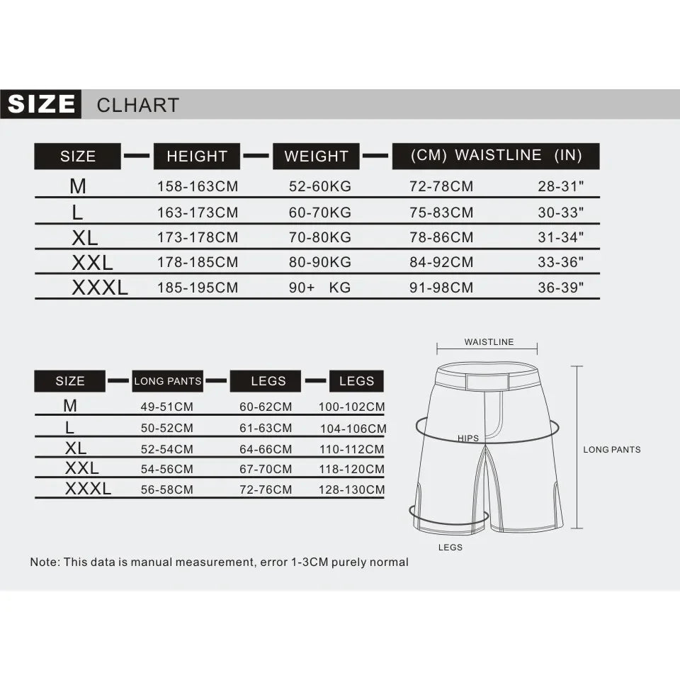 MMA Fight Shorts – Men's Breathable Kickboxing & Boxing Training Shorts
