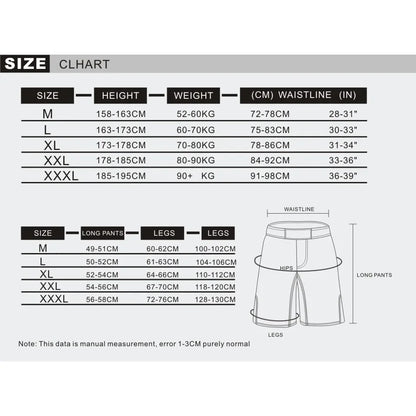 MMA Fight Shorts – Men's Breathable Kickboxing & Boxing Training Shorts
