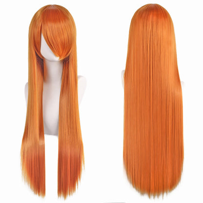 Long Straight Cosplay Wig – 32 Inch Synthetic Lolita Hair, 36 Colors